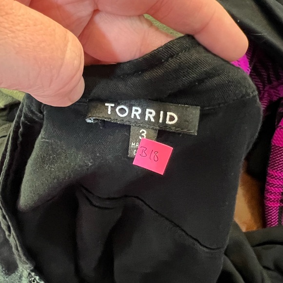 Torrid Black Sleeveless Jacket with Button Accents - Picture 2 of 2